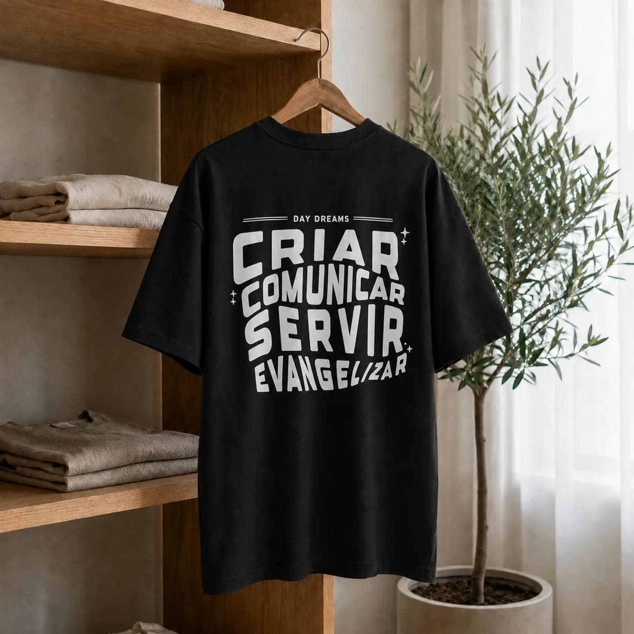 Camiseta Criar, Comunicar e Servir