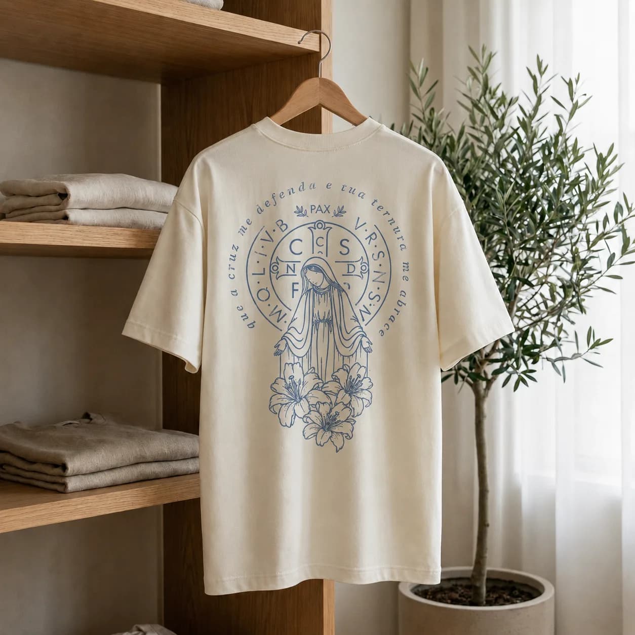 Camiseta Cruz e Ternura — Nossa Senhora